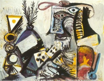 Homme aux cartes 1971 Cubismo Pinturas al óleo